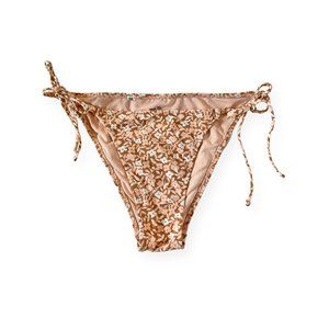 Aerie String Cheeky Bikini Bottom - Peach Floral